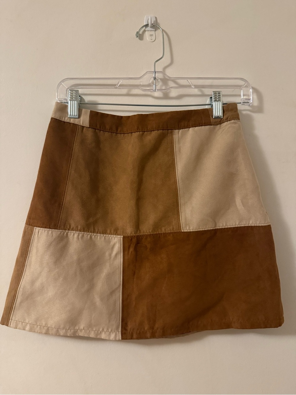 Suede Patchwork Mini Skirt from Hollister